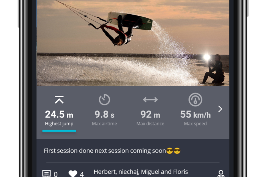 Imagen de APP Surfr en la pagina web de kite cordoba