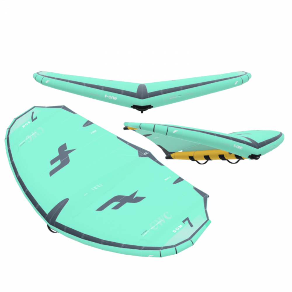 Wing F-ONE STRIKE V4 CWC ALUULA color Mint / Onyx vista desde varios ángulos, imagen ilustrativa de 7 m²